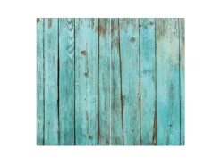 Banjado Herde|Kochfelder<Herdabdeckplatte Glas 2 Teilig Je 30x52CM Schneidebrett Herdabdeckung Mit Motiv Blaues Holz