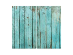 Banjado Herde|Kochfelder<Herdabdeckplatte Glas 2 Teilig Je 30x52CM Schneidebrett Herdabdeckung Mit Motiv Blaues Holz