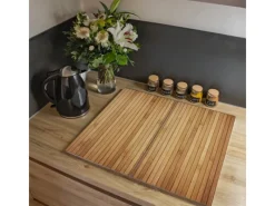 Outlet Banjado Herdabdeckplatte Glas 2 Teilig Je 30x52CM Schneidebrett Herdabdeckung Mit Motiv Bambusholz