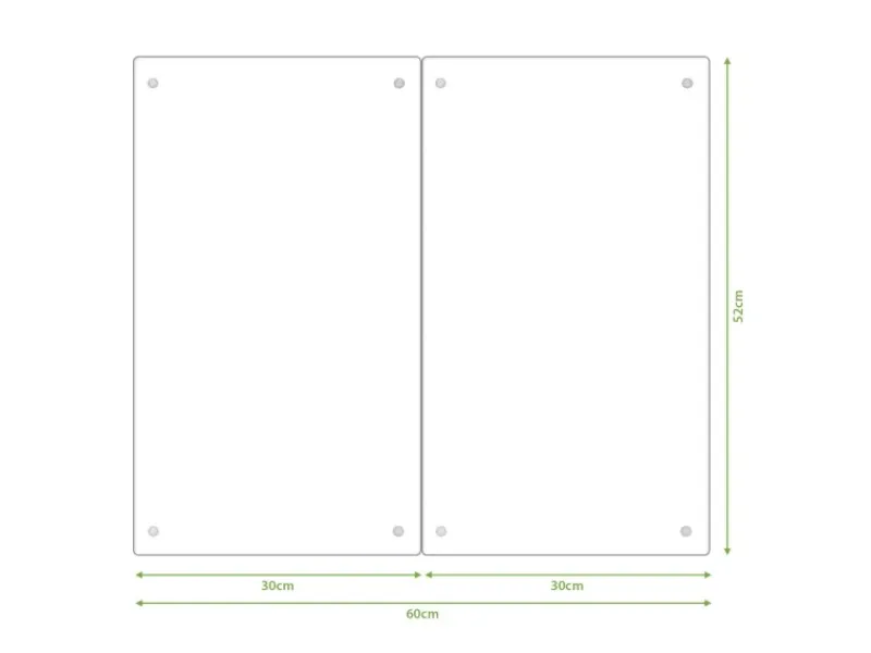 Outlet Banjado Herdabdeckplatte Glas 2 Teilig Je 30x52CM Schneidebrett Herdabdeckung Mit Motiv Bambusholz
