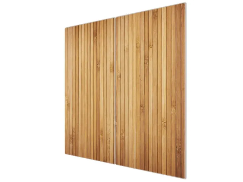 Outlet Banjado Herdabdeckplatte Glas 2 Teilig Je 30x52CM Schneidebrett Herdabdeckung Mit Motiv Bambusholz