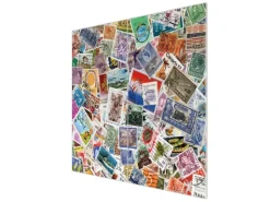 Banjado Herdabdeckplatte Glas 2 Teilig Je 30x52CM Schneidebrett Herdabdeckung Mit Motiv Briefmarken< Schneidebretter|Herde