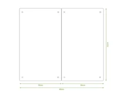 Banjado Herdabdeckplatte Glas 2 Teilig Je 30x52CM Schneidebrett Herdabdeckung Mit Motiv Fisch Und Salz< Herde|Kochfelder