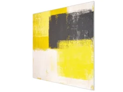 Banjado Schneidebretter|Herde<Herdabdeckplatte Glas 1 Teilig 60x52CM Schneidebrett Herdabdeckung Mit Motiv Abstrakt Gelb