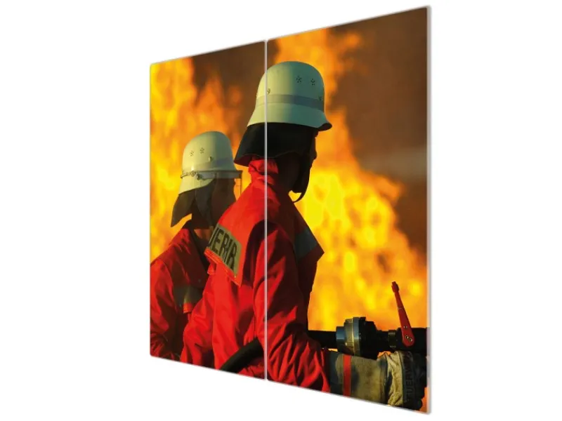 Banjado Herde|Kochfelder<Herdabdeckplatte Glas 2 Teilig Je 30x52CM Schneidebrett Herdabdeckung Mit Motiv Feuer