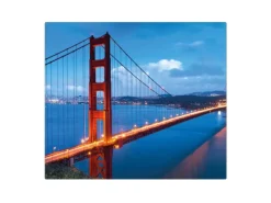 Banjado Herdabdeckplatte Glas 1 Teilig 60x52CM Schneidebrett Herdabdeckung Mit Motiv Golden Gate Bridge< Schneidebretter|Herde