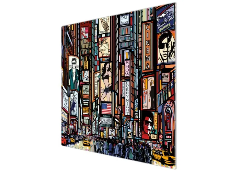 Online Banjado Herdabdeckplatte Glas 1 Teilig 60x52CM Schneidebrett Herdabdeckung Mit Motiv New York Show