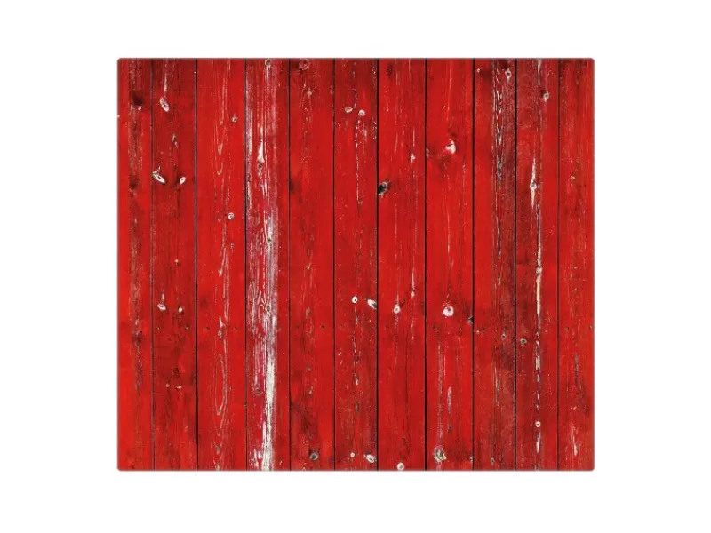 Banjado Herdabdeckplatte Glas 1 Teilig 60x52CM Schneidebrett Herdabdeckung Mit Motiv Rote Holzlatten< Herde|Kochfelder