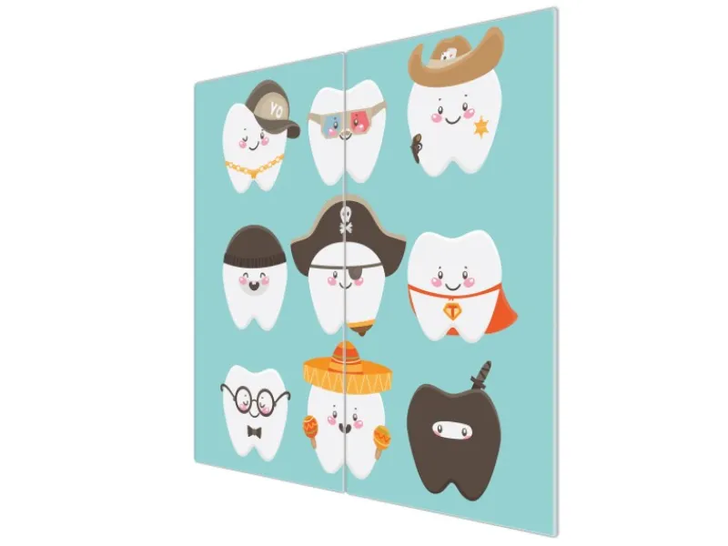 Discount Banjado Herdabdeckplatte Glas 2 Teilig Je 30x52CM Schneidebrett Herdabdeckung Mit Motiv Neun Zähne