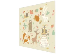 Banjado Herdabdeckplatte Glas 1 Teilig 60x52CM Schneidebrett Herdabdeckung Mit Motiv Waldtiere< Schneidebretter|Herdabdeckungen