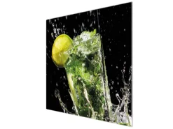 Banjado Herdabdeckungen|Schneidebretter<Herdabdeckplatte Glas 1 Teilig 60x52CM Schneidebrett Herdabdeckung Mit Motiv Brasilianischer Cocktail