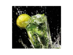 Banjado Herdabdeckungen|Schneidebretter<Herdabdeckplatte Glas 1 Teilig 60x52CM Schneidebrett Herdabdeckung Mit Motiv Brasilianischer Cocktail