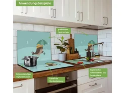 Banjado Herde|Kochfelder<Herdabdeckplatte Glas 1 Teilig 60x52CM Schneidebrett Herdabdeckung Mit Motiv Rainbird