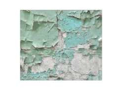 Banjado Schneidebretter|Herdabdeckungen<Herdabdeckplatte Glas 2 Teilig Je 30x52CM Schneidebrett Herdabdeckung Mit Motiv Patina Mint