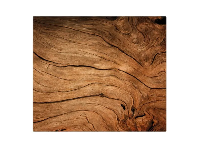 Banjado Herdabdeckplatte Glas 1 Teilig 60x52CM Schneidebrett Herdabdeckung Mit Motiv Trockenes Holz< Herdabdeckungen|Herde