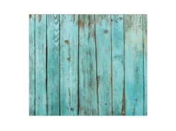 Banjado Herdabdeckplatte Glas 1 Teilig 60x52CM Schneidebrett Herdabdeckung Mit Motiv Blaues Holz< Herde|Kochfelder