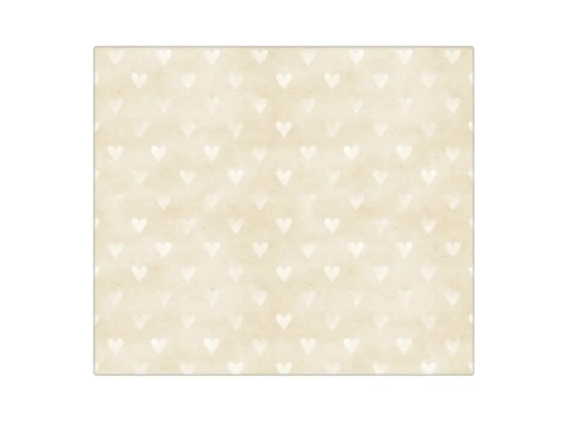 Banjado Herdabdeckplatte Glas 1 Teilig 60x52CM Schneidebrett Herdabdeckung Mit Motiv Beige Herzen< Schneidebretter|Herdabdeckungen