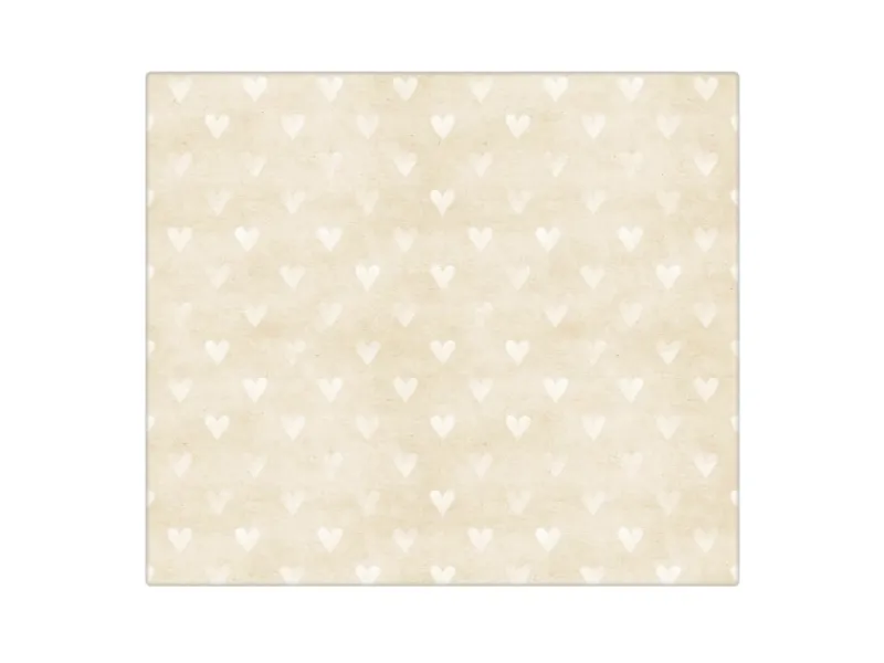 Banjado Herdabdeckplatte Glas 1 Teilig 60x52CM Schneidebrett Herdabdeckung Mit Motiv Beige Herzen< Schneidebretter|Herdabdeckungen