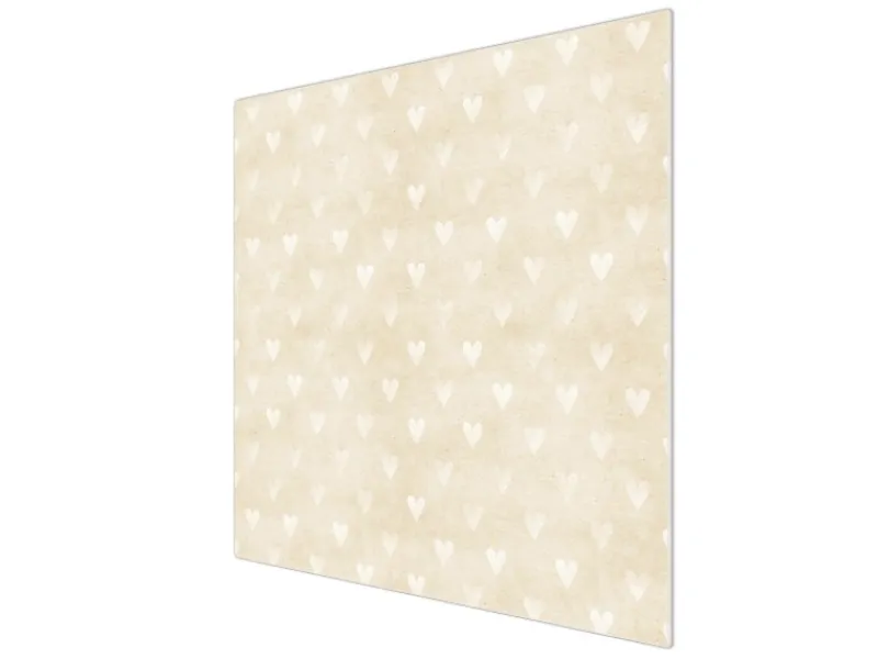 Banjado Herdabdeckplatte Glas 1 Teilig 60x52CM Schneidebrett Herdabdeckung Mit Motiv Beige Herzen< Schneidebretter|Herdabdeckungen