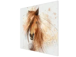 Banjado Schneidebretter|Herdabdeckungen<Herdabdeckplatte Glas 1 Teilig 60x52CM Schneidebrett Herdabdeckung Mit Motiv Magic Horse