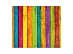 Banjado Herdabdeckplatte Glas 2 Teilig Je 30x52CM Schneidebrett Herdabdeckung Mit Motiv Bunte Holzlatten< Herdabdeckungen|Schneidebretter