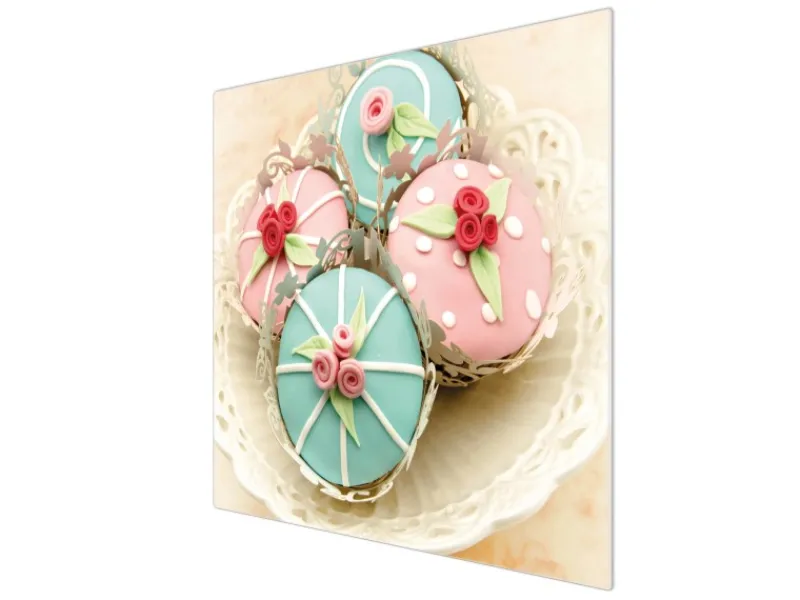 Online Banjado Herdabdeckplatte Glas 1 Teilig 60x52CM Schneidebrett Herdabdeckung Mit Motiv Cupcakes