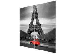 New Banjado Herdabdeckplatte Glas 2 Teilig Je 30x52CM Schneidebrett Herdabdeckung Mit Motiv Paris