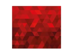 Banjado Schneidebretter|Herde<Herdabdeckplatte Glas 1 Teilig 60x52CM Schneidebrett Herdabdeckung Mit Motiv Dreiecke Rot