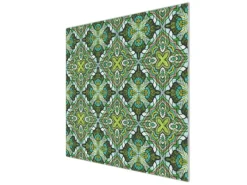 Banjado Herdabdeckplatte Glas 1 Teilig 60x52CM Schneidebrett Herdabdeckung Mit Motiv Grünes Muster< Schneidebretter|Herdabdeckungen