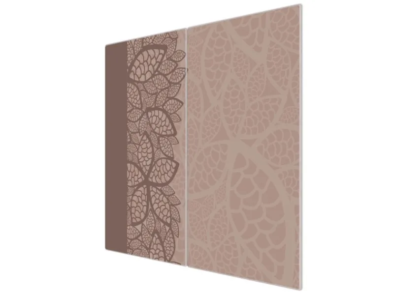 Discount Banjado Herdabdeckplatte Glas 2 Teilig Je 30x52CM Schneidebrett Herdabdeckung Mit Motiv Muster Blätter