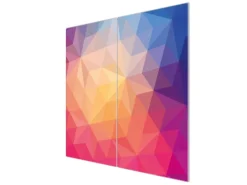 Banjado Herde|Kochfelder<Herdabdeckplatte Glas 2 Teilig Je 30x52CM Schneidebrett Herdabdeckung Mit Motiv Bunte Kristalle