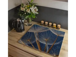 Banjado Schneidebretter|Herde<Herdabdeckplatte Glas 1 Teilig 60x52CM Schneidebrett Herdabdeckung Mit Motiv Verblüht