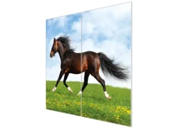 Sale Banjado Herdabdeckplatte Glas 2 Teilig Je 30x52CM Schneidebrett Herdabdeckung Mit Motiv Pferd