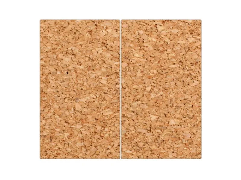 Banjado Herdabdeckplatte Glas 2 Teilig Je 30x52CM Schneidebrett Herdabdeckung Mit Motiv Kork< Schneidebretter|Herdabdeckungen