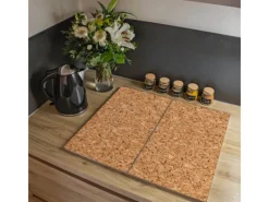 Banjado Herdabdeckplatte Glas 2 Teilig Je 30x52CM Schneidebrett Herdabdeckung Mit Motiv Kork< Schneidebretter|Herdabdeckungen