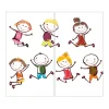 Banjado Herdabdeckplatte Glas 2 Teilig Je 30x52CM Schneidebrett Herdabdeckung Mit Motiv Happy Kids< Schneidebretter|Herde