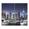 Banjado Schneidebretter|Herdabdeckungen<Herdabdeckplatte Glas 2 Teilig Je 30x52CM Schneidebrett Herdabdeckung Mit Motiv New York