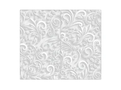 Sale Banjado Herdabdeckplatte Glas 2 Teilig Je 30x52CM Schneidebrett Herdabdeckung Mit Motiv White Swirl