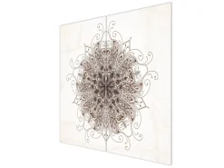 Best Banjado Herdabdeckplatte Glas 2 Teilig Je 30x52CM Schneidebrett Herdabdeckung Mit Motiv Mehendi