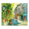 Banjado Schneidebretter|Herdabdeckungen<Herdabdeckplatte Glas 1 Teilig 60x52CM Schneidebrett Herdabdeckung Mit Motiv Historischer Stadtkern