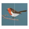 Banjado Herde|Kochfelder<Herdabdeckplatte Glas 2 Teilig Je 30x52CM Schneidebrett Herdabdeckung Mit Motiv Abstrakter Vogel