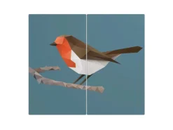 Banjado Herde|Kochfelder<Herdabdeckplatte Glas 2 Teilig Je 30x52CM Schneidebrett Herdabdeckung Mit Motiv Abstrakter Vogel