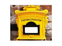 Banjado Herdabdeckplatte Glas 1 Teilig 60x52CM Schneidebrett Herdabdeckung Mit Motiv Historischer Postkasten< Schneidebretter|Herdabdeckungen