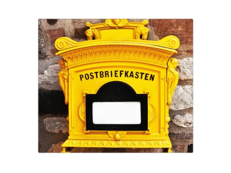 Banjado Herdabdeckplatte Glas 1 Teilig 60x52CM Schneidebrett Herdabdeckung Mit Motiv Historischer Postkasten< Schneidebretter|Herdabdeckungen