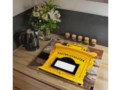 Banjado Herdabdeckplatte Glas 1 Teilig 60x52CM Schneidebrett Herdabdeckung Mit Motiv Historischer Postkasten< Schneidebretter|Herdabdeckungen