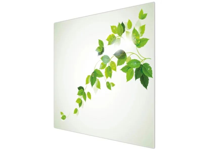 Banjado Herdabdeckplatte Glas 1 Teilig 60x52CM Schneidebrett Herdabdeckung Mit Motiv Ranke Gelb Weiß< Schneidebretter|Herdabdeckungen