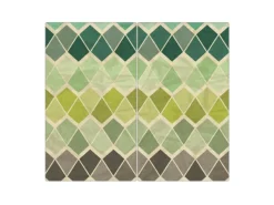 Banjado Herdabdeckplatte Glas 2 Teilig Je 30x52CM Schneidebrett Herdabdeckung Mit Motiv Vier Farben Grün< Herde|Kochfelder