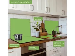 Banjado Schneidebretter|Herdabdeckungen<Herdabdeckplatte Glas 1 Teilig 60x52CM Schneidebrett Herdabdeckung Mit Motiv Limettengrün