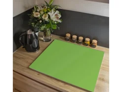 Banjado Schneidebretter|Herdabdeckungen<Herdabdeckplatte Glas 1 Teilig 60x52CM Schneidebrett Herdabdeckung Mit Motiv Limettengrün