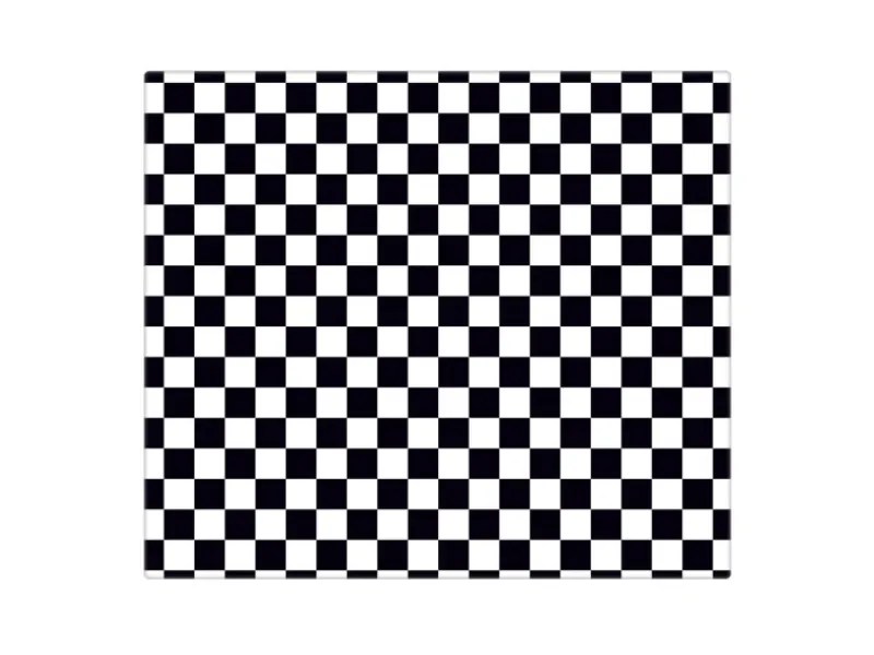 Banjado Herdabdeckplatte Glas 1 Teilig 60x52CM Schneidebrett Herdabdeckung Mit Motiv Karo Schwarz< Schneidebretter|Herdabdeckungen